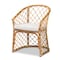 Baxton Studio Orchard Modern Bohemian White Fabric Upholstered and Natural Brown Rattan Dining Chair 203-12586 - alternate 8